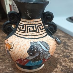 Hand crafted and painted Greek vase